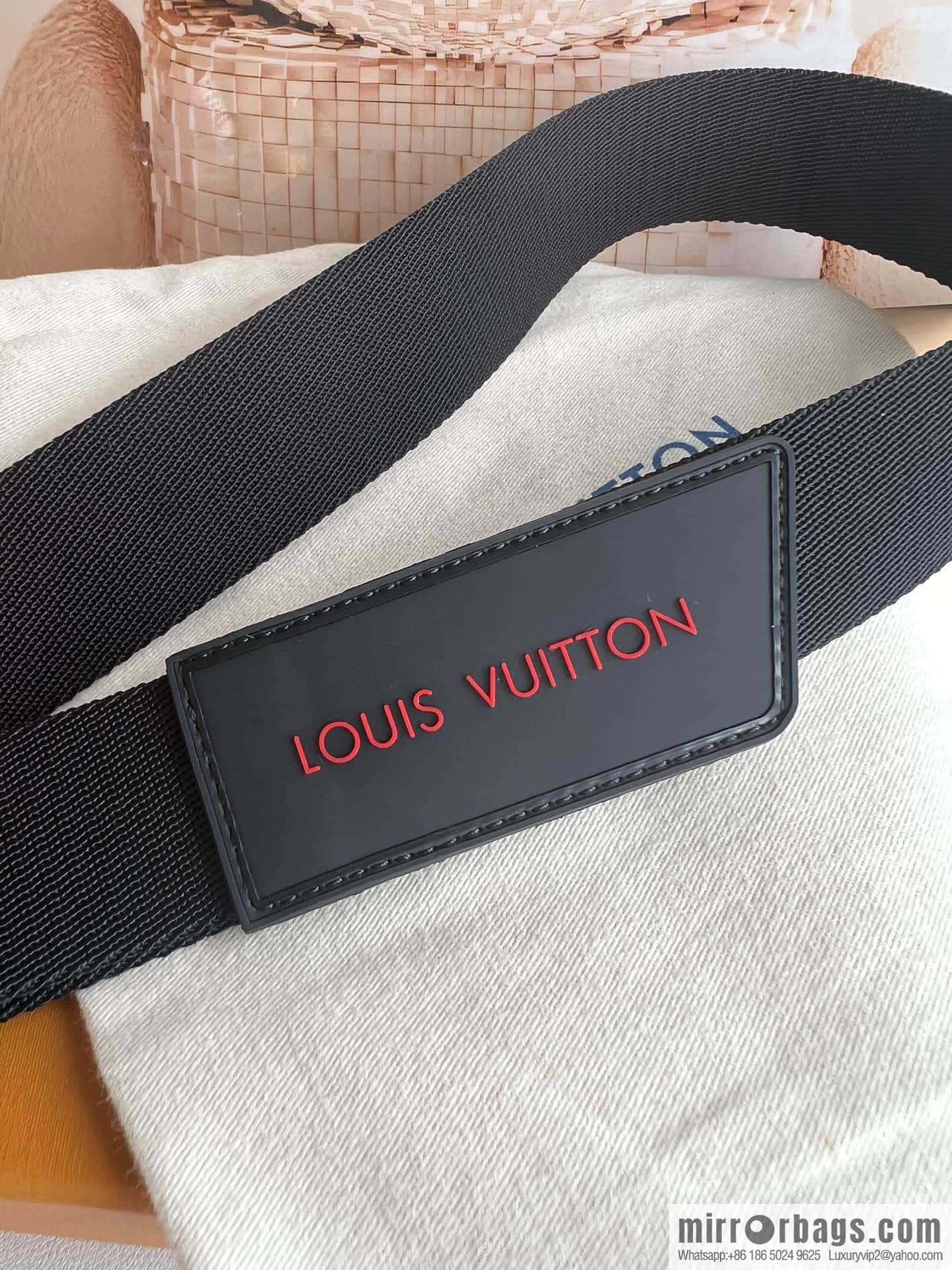 LV Monogran canvas depicting modern textured Spain belt M0544