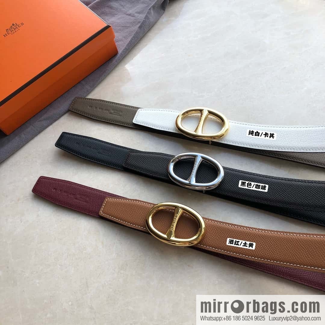 Hermes, Stainless Steel Japanese Buckle & Double-Sided Palm Belt 32mm