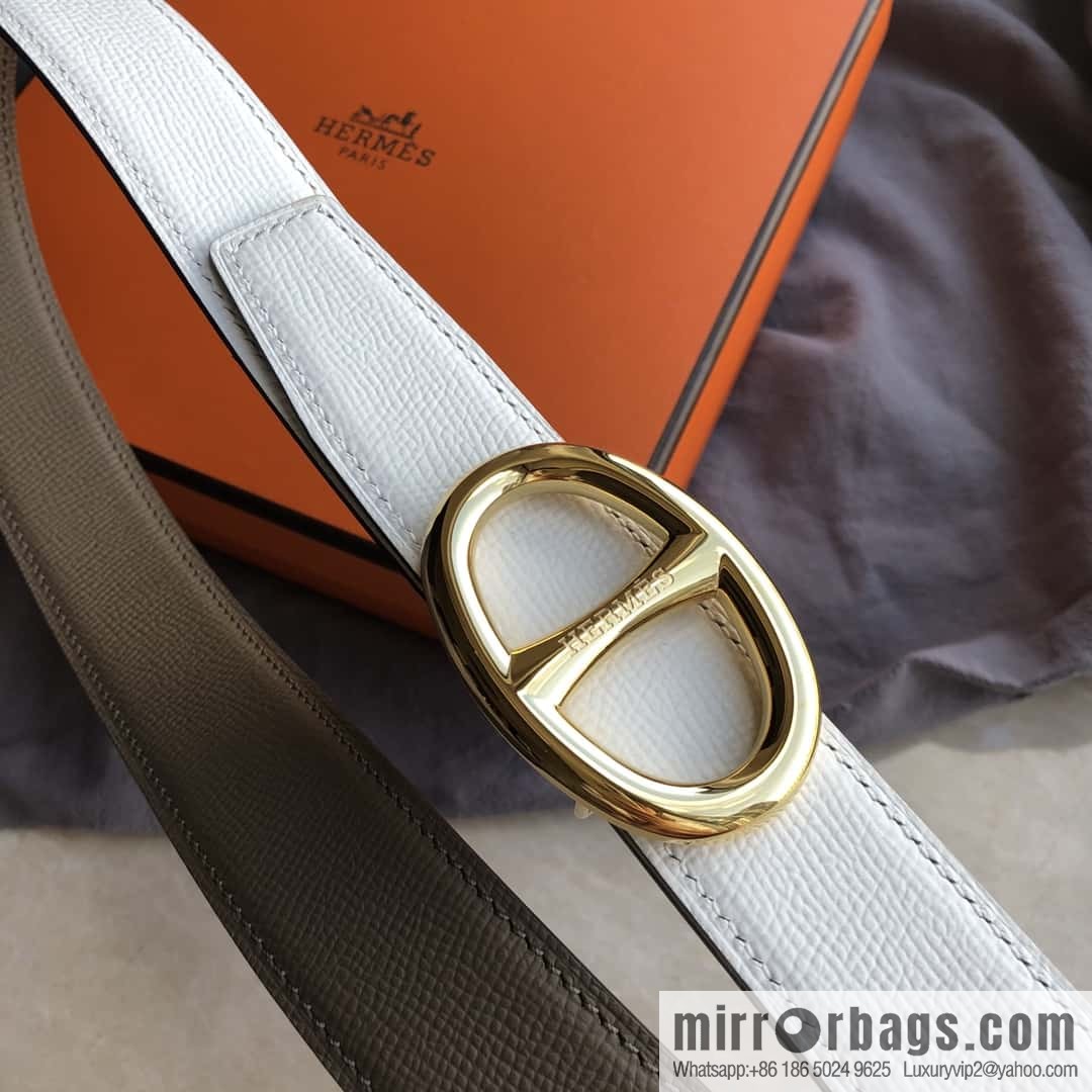 Hermes, Stainless Steel Japanese Buckle & Double-Sided Palm Belt 32mm