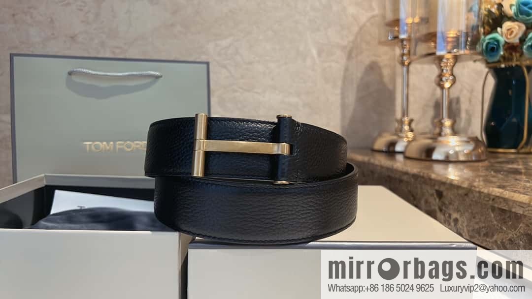 TOMFORD Tom Ford, Men's T-Buckle Double-Sided Belt 4.0cm