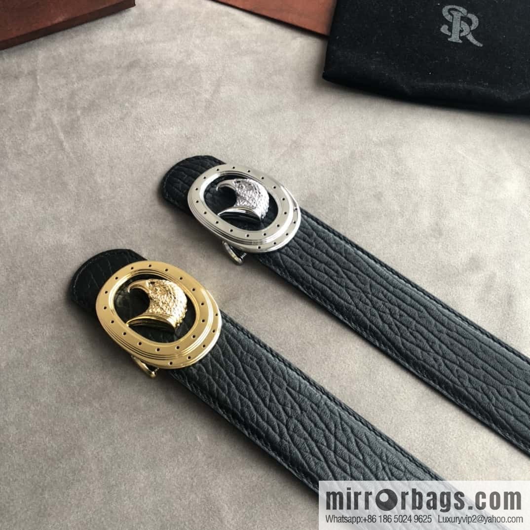 Stefano Ricci Stephen, Eagle Metal Buckle, Top Cowhide Elephant Textured Belt 3.8cm