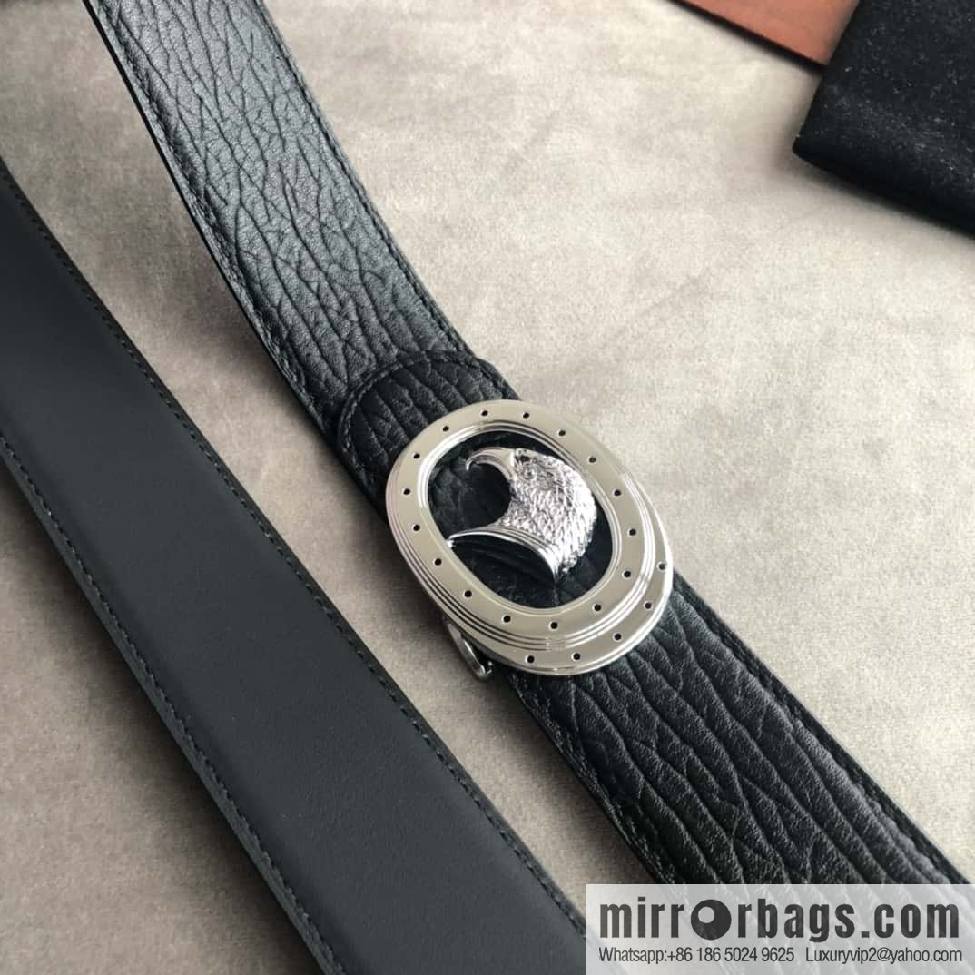 Stefano Ricci Stephen, Eagle Metal Buckle, Top Cowhide Elephant Textured Belt 3.8cm