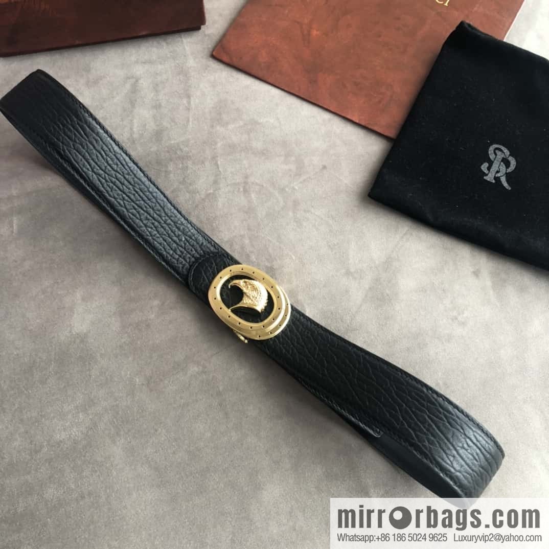 Stefano Ricci Stephen, Eagle Metal Buckle, Top Cowhide Elephant Textured Belt 3.8cm