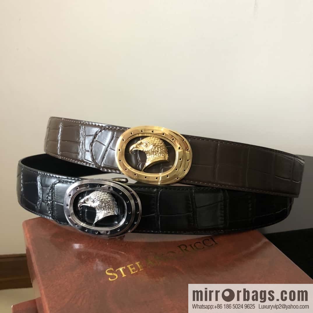 Stefano Ricci Stephen, Eagle Metal Buckle, Alligator Belt 3.8cm