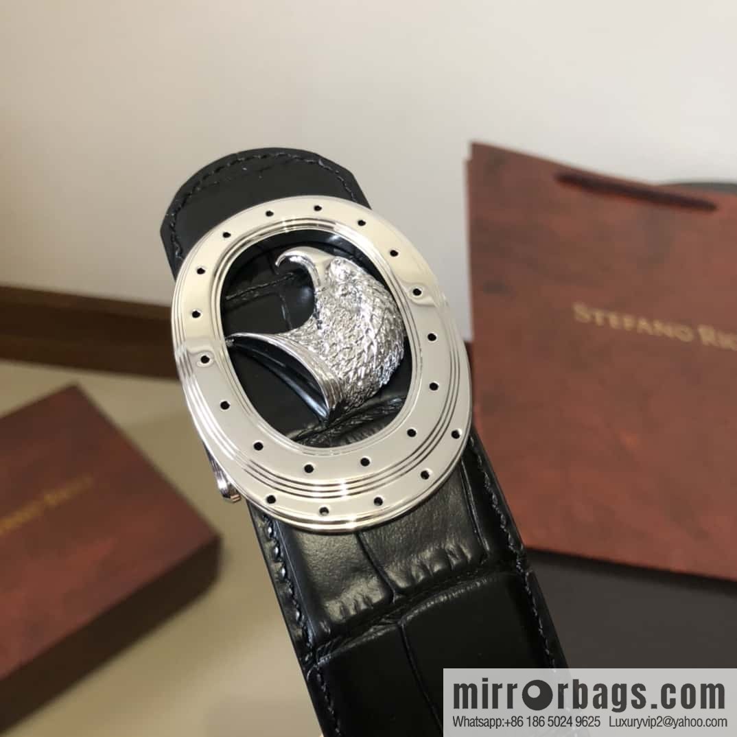 Stefano Ricci Stephen, Eagle Metal Buckle, Alligator Belt 3.8cm