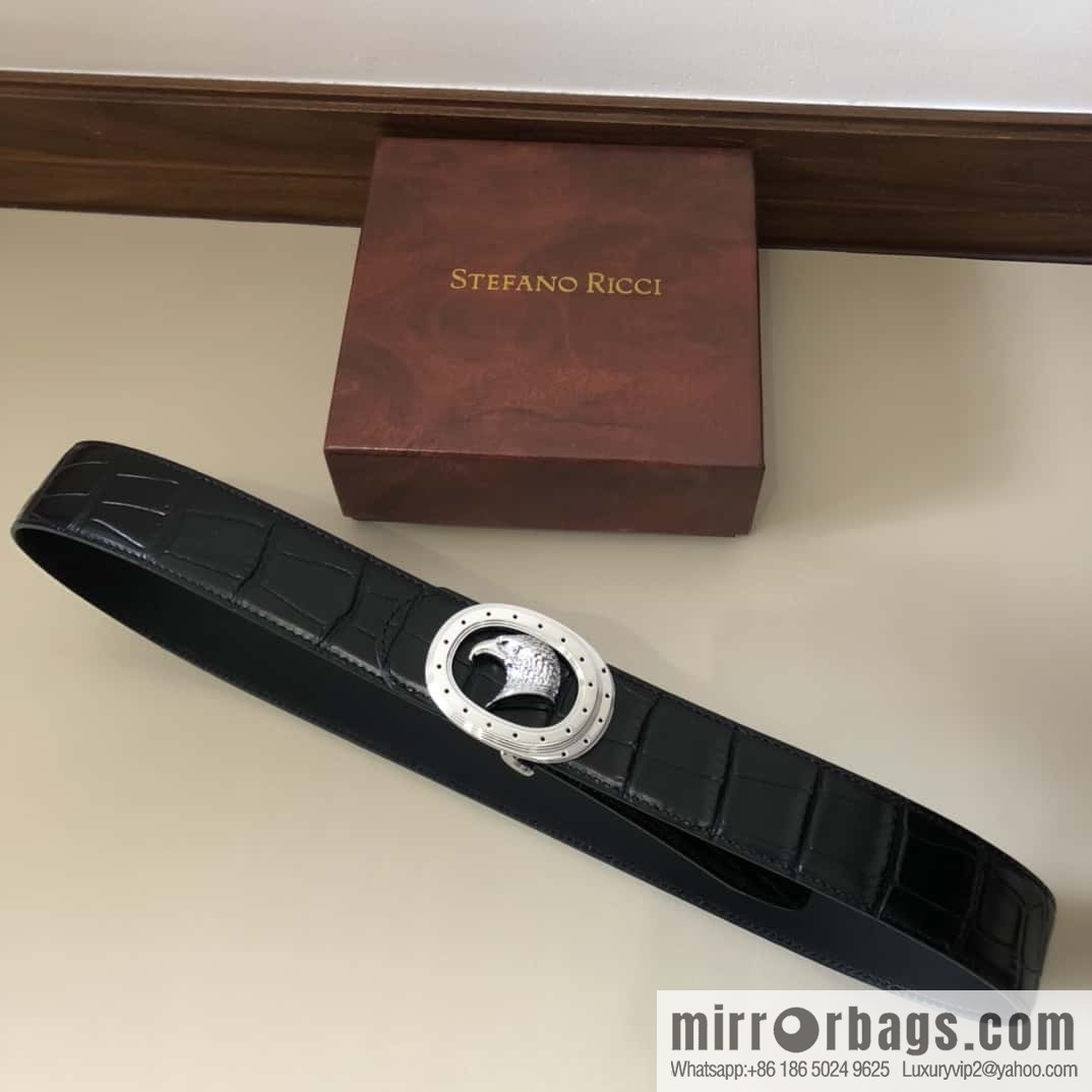 Stefano Ricci Stephen, Eagle Metal Buckle, Alligator Belt 3.8cm
