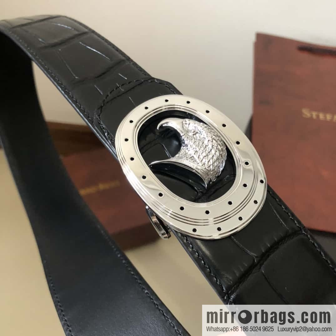 Stefano Ricci Stephen, Eagle Metal Buckle, Alligator Belt 3.8cm