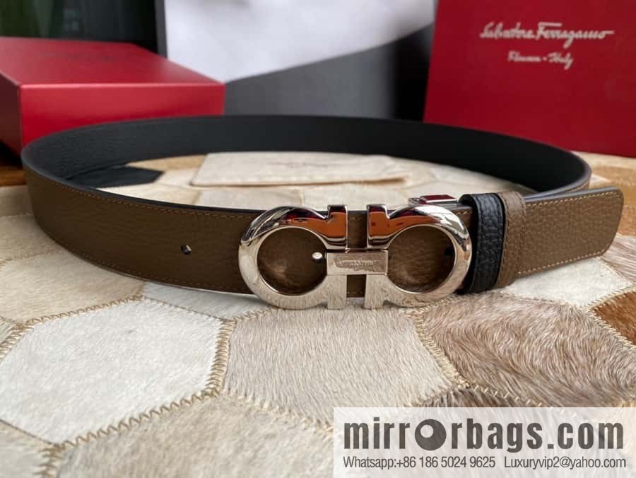 Ferragamo Ferragamo cowhide belt 3.5cm