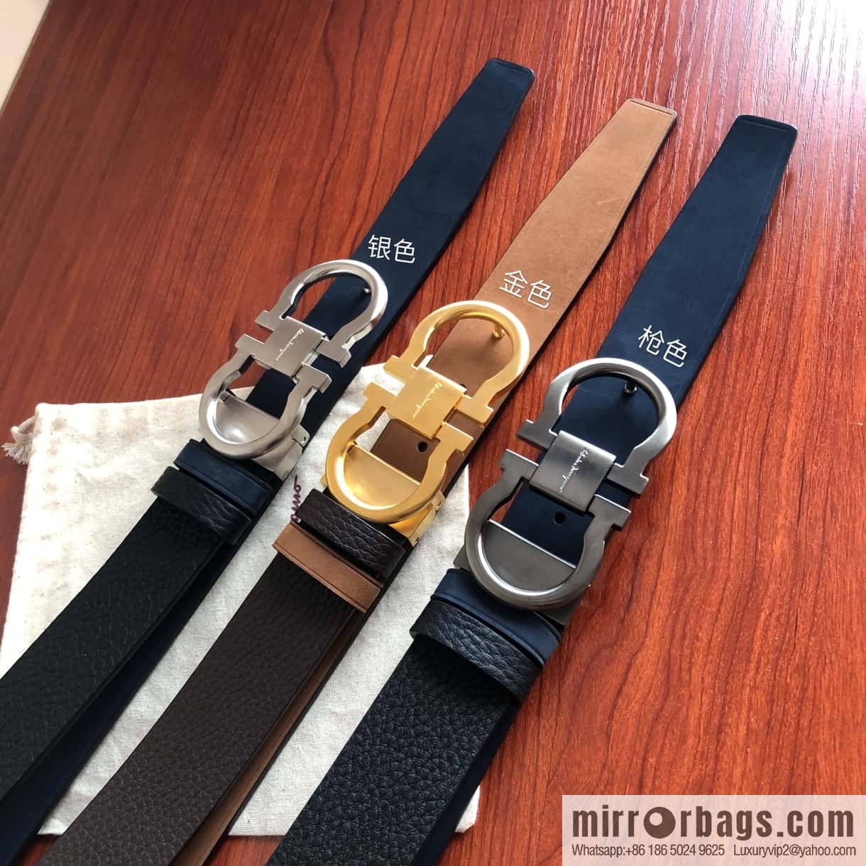 Ferragamo Ferragamo boutique metal clasp, first layer cowhide belt 3.5cm