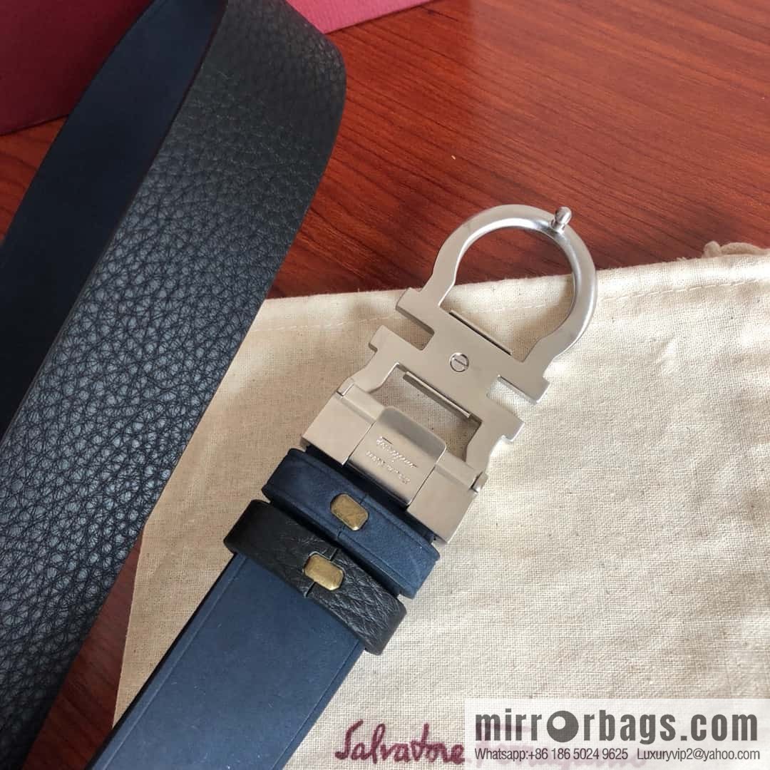 Ferragamo Ferragamo boutique metal clasp, first layer cowhide belt 3.5cm