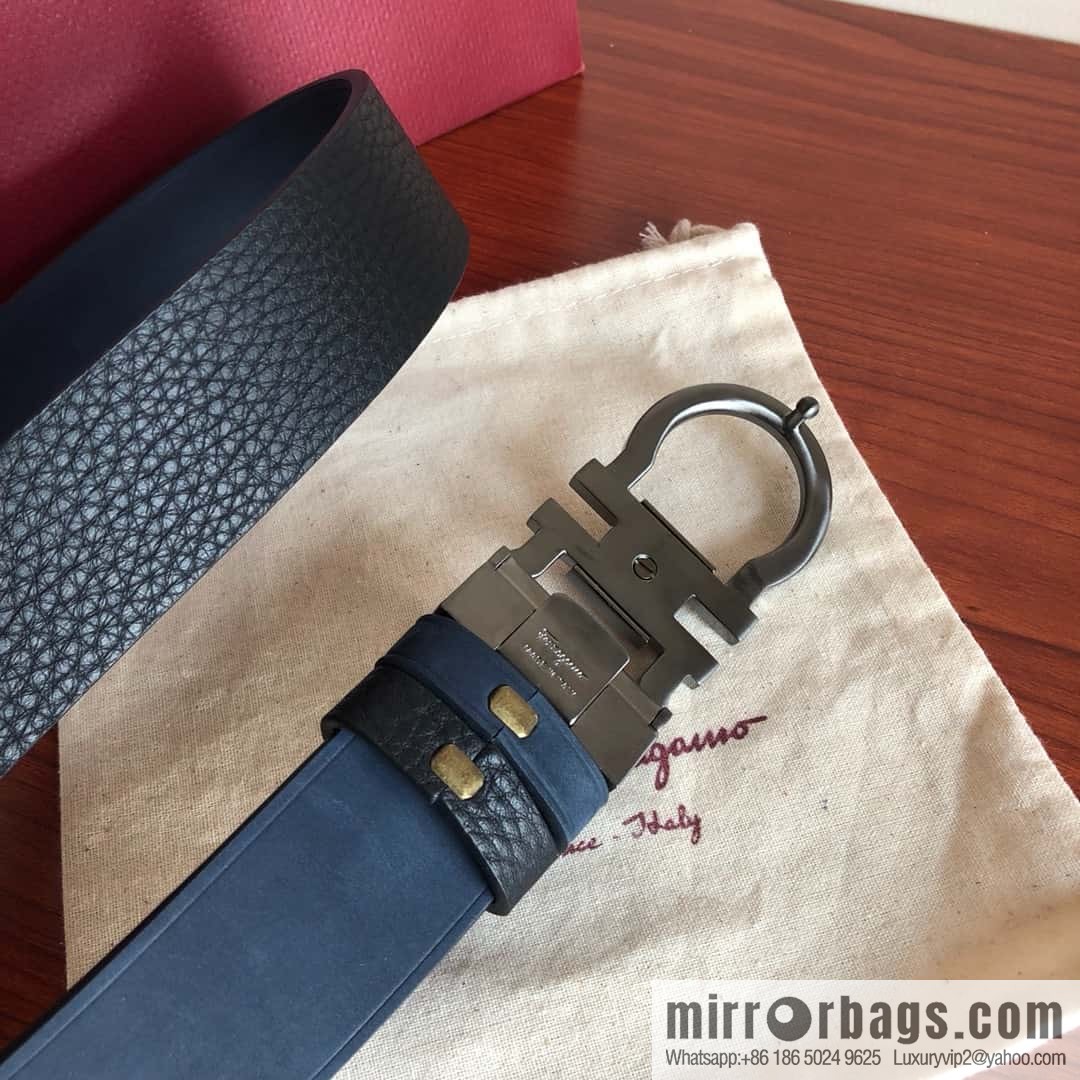 Ferragamo Ferragamo boutique metal clasp, first layer cowhide belt 3.5cm