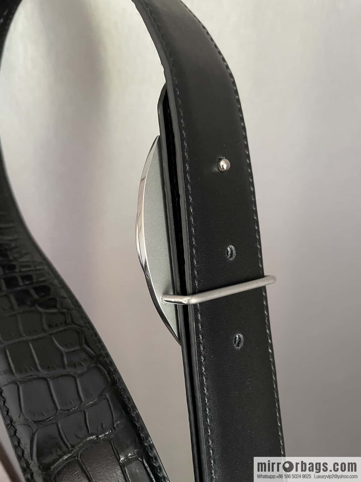 Cartier Cartier, stainless steel metal buckle, crocodile belt 3.5cm