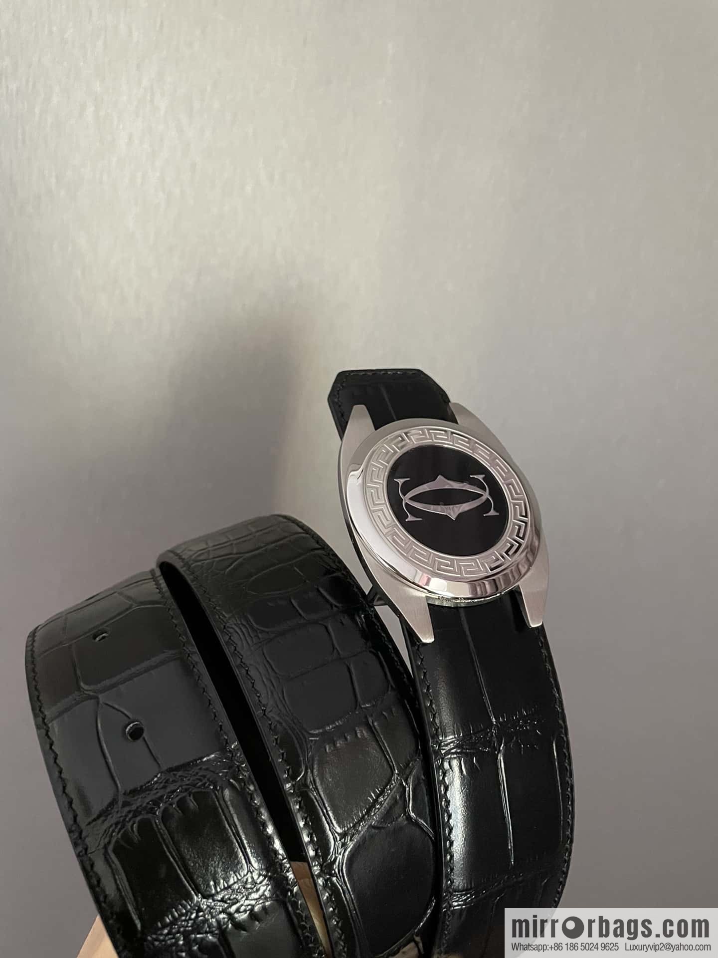 Cartier Cartier, stainless steel metal buckle, crocodile belt 3.5cm