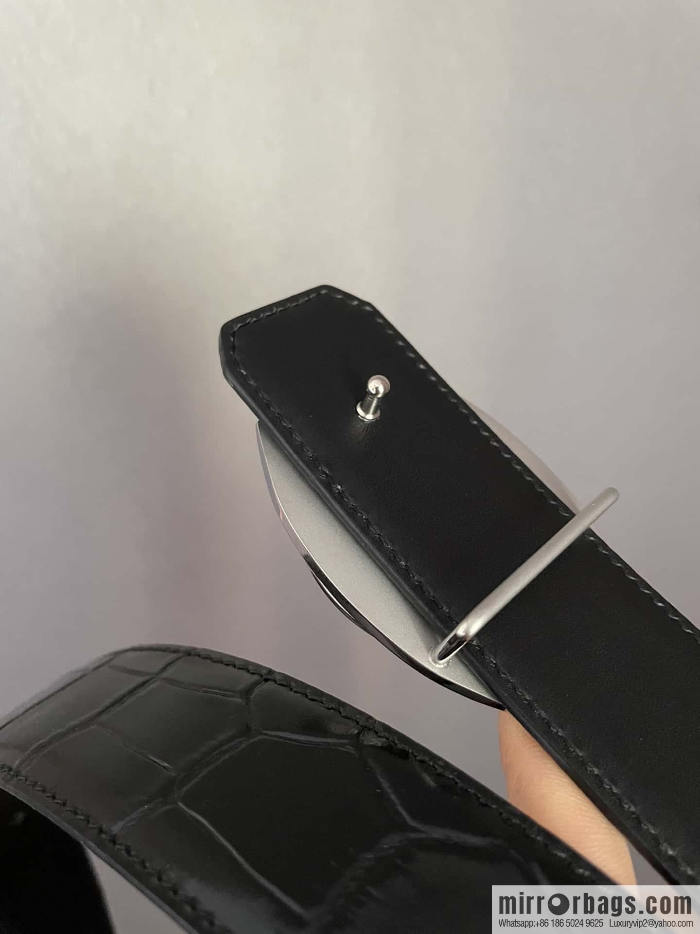 Cartier Cartier, stainless steel metal buckle, crocodile belt 3.5cm