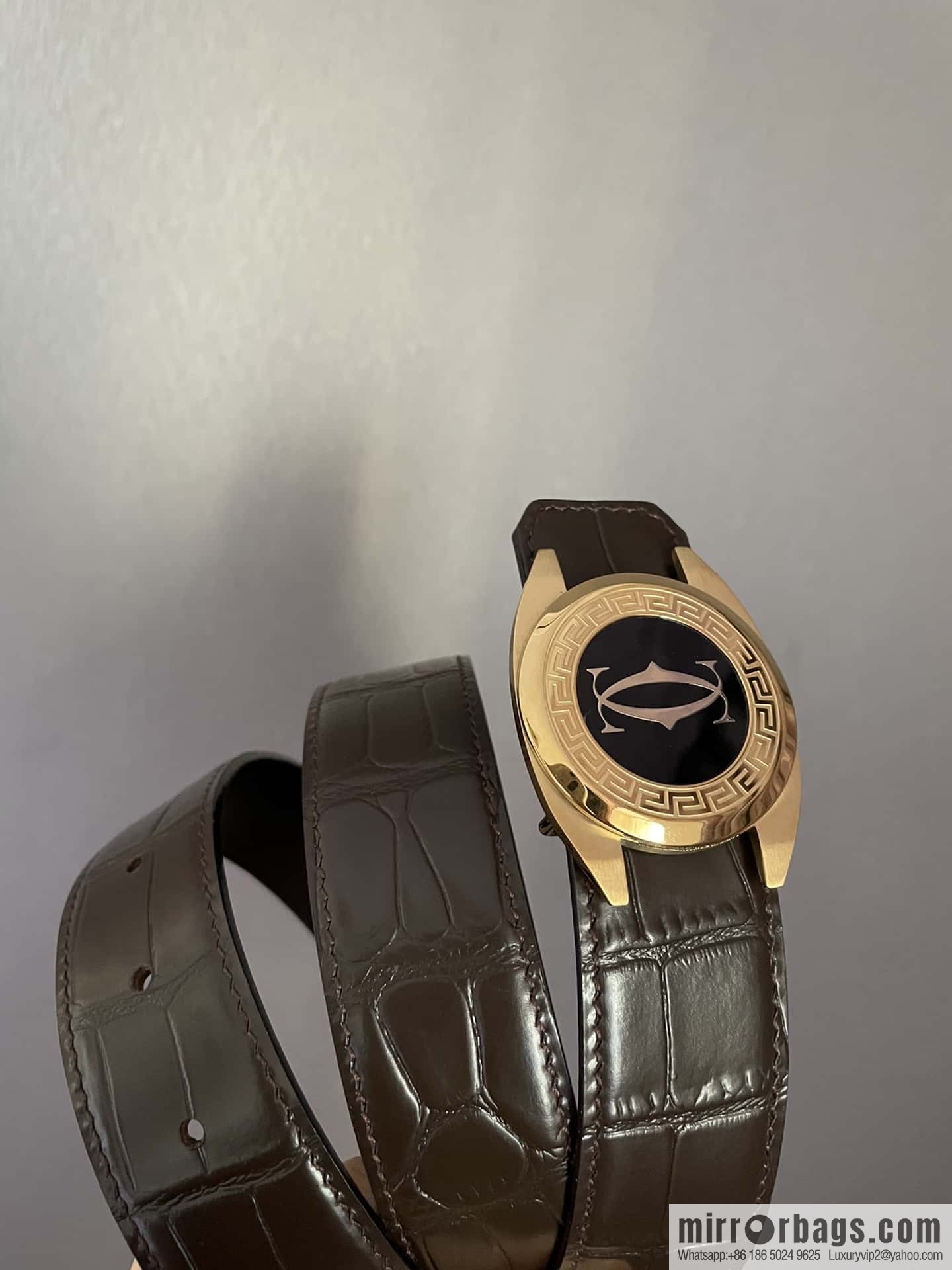 Cartier Cartier, stainless steel metal buckle, crocodile belt 3.5cm