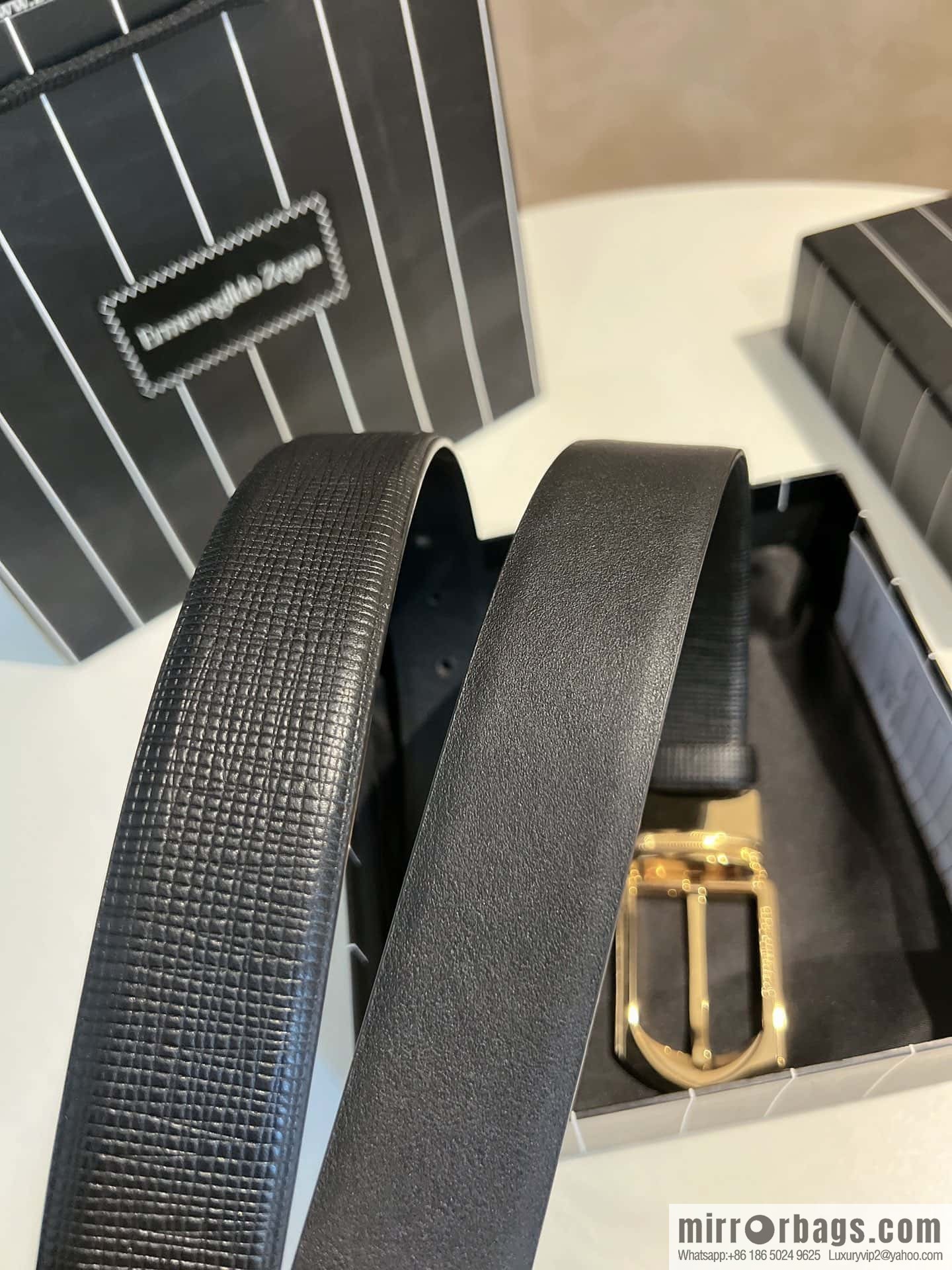 Ermengildo. Zein Italian Zegna Men's Imported Cowhide Cross Textured Belt