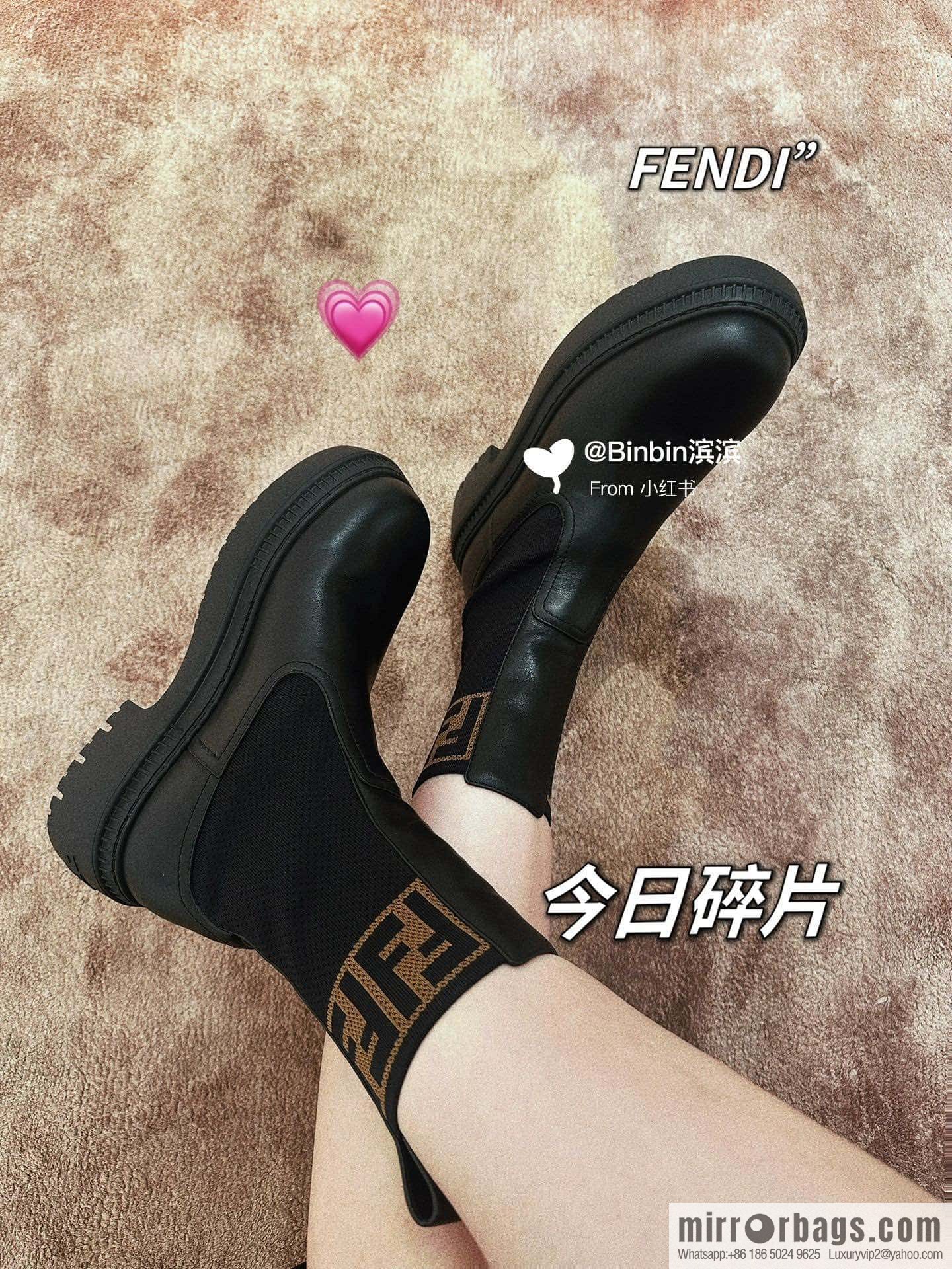 FENDI Fendi Knitted stretch, locomotive Martin socks boots