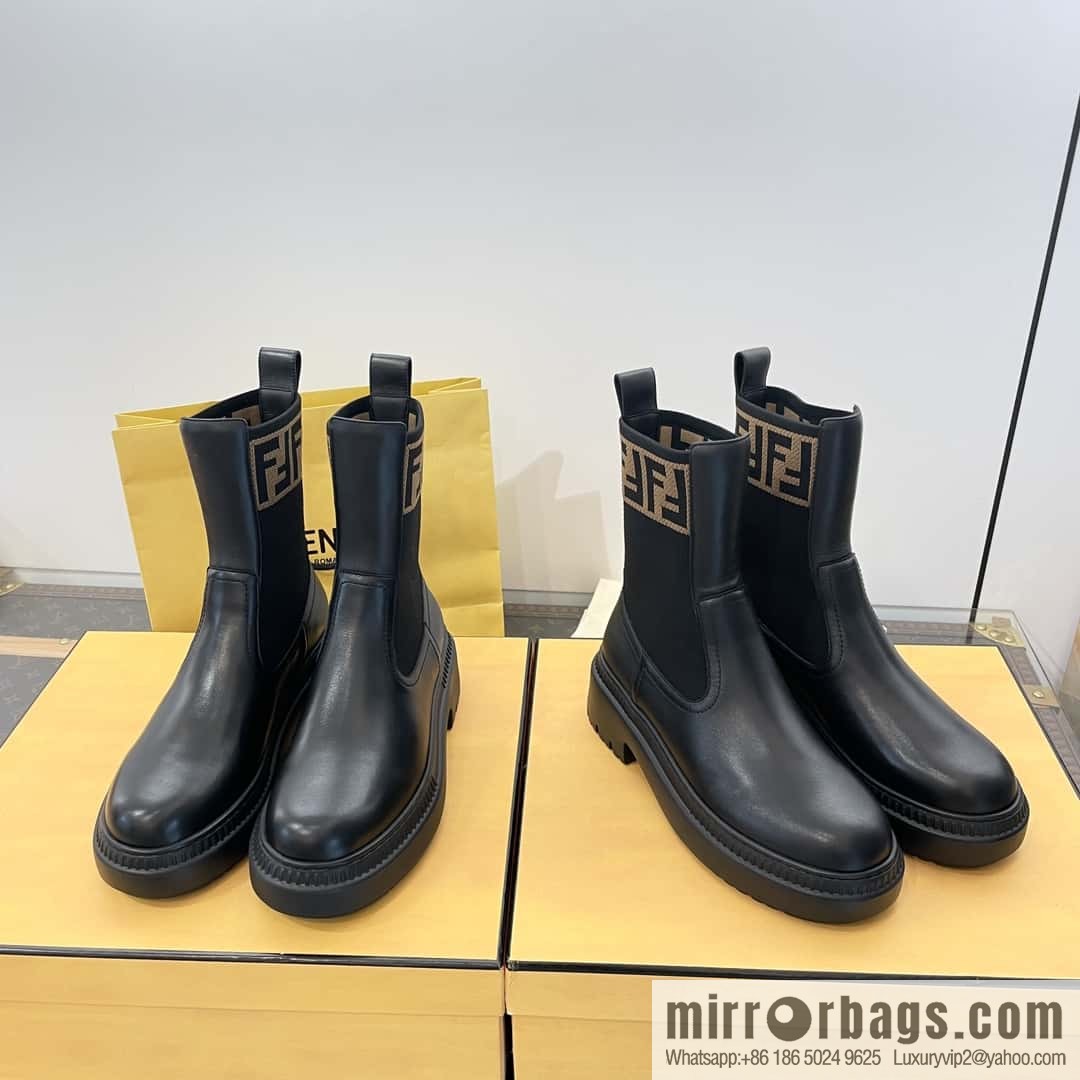 FENDI Fendi Knitted stretch, locomotive Martin socks boots