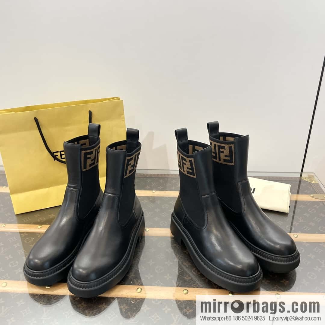 FENDI Fendi Knitted stretch, locomotive Martin socks boots
