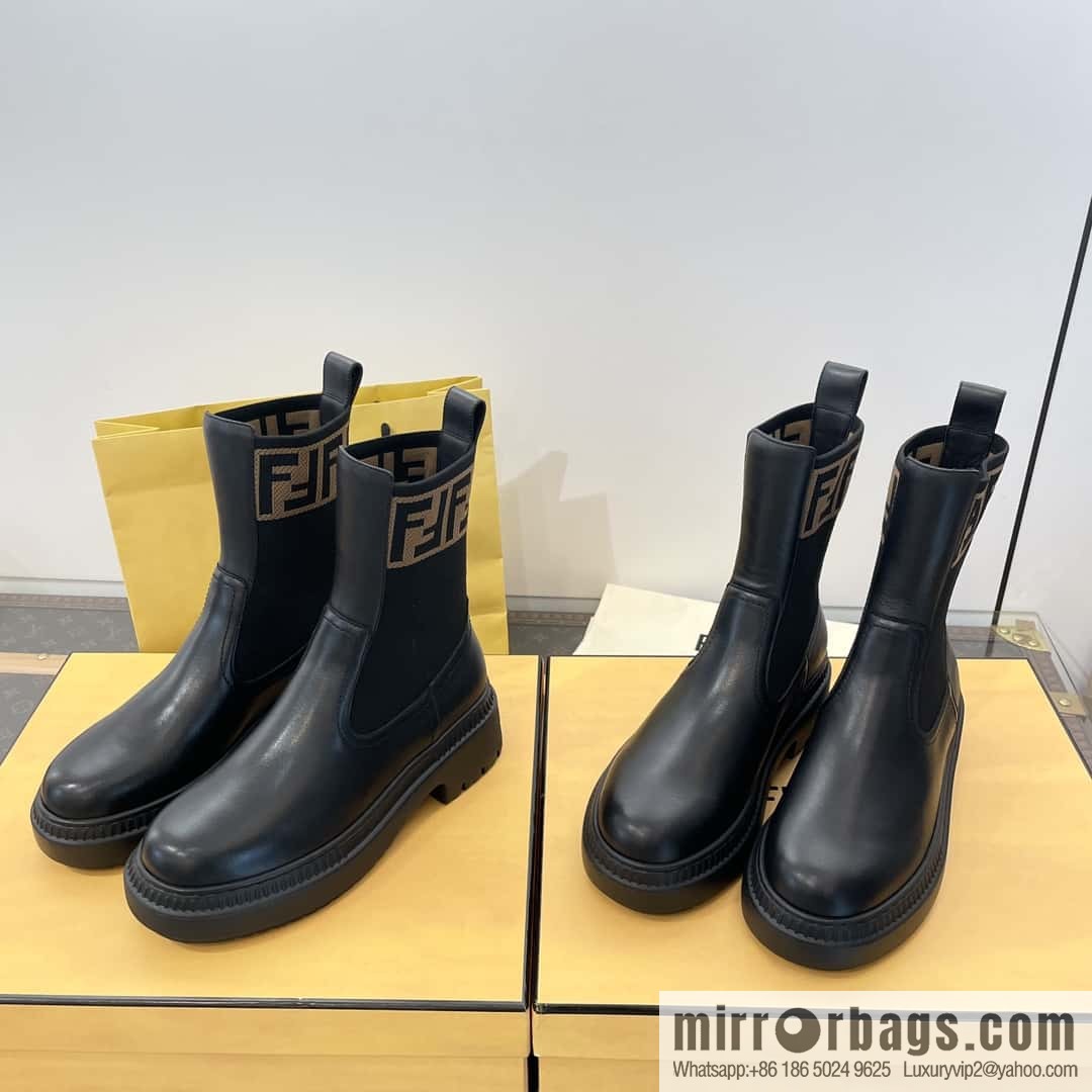 FENDI Fendi Knitted stretch, locomotive Martin socks boots