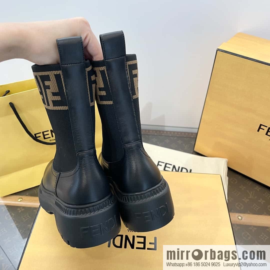 FENDI Fendi Knitted stretch, locomotive Martin socks boots