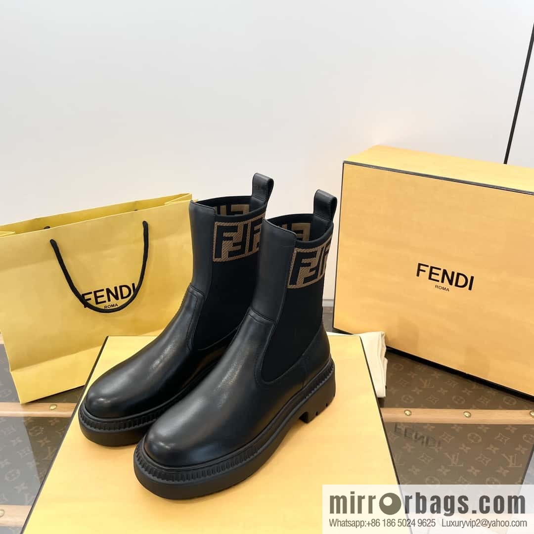 FENDI Fendi Knitted stretch, locomotive Martin socks boots