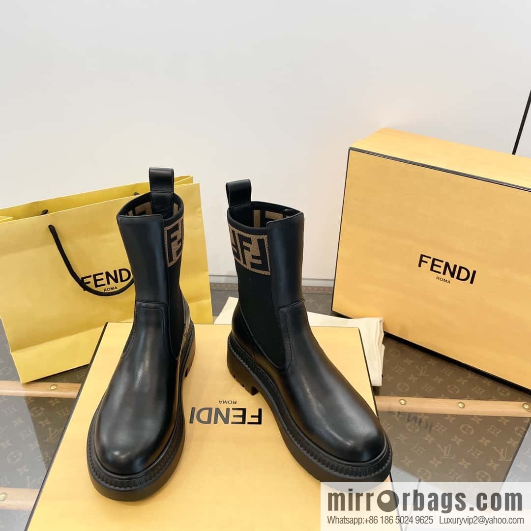 FENDI Fendi Knitted stretch, locomotive Martin socks boots