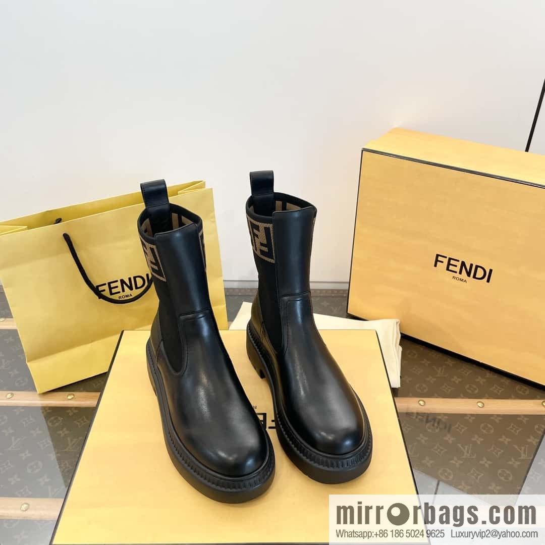 FENDI Fendi Knitted stretch, locomotive Martin socks boots