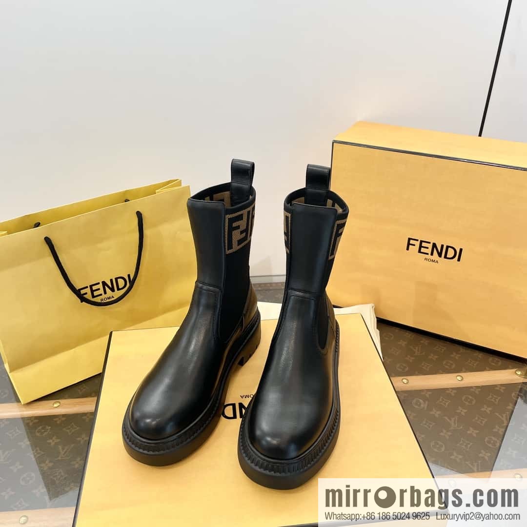 FENDI Fendi Knitted stretch, locomotive Martin socks boots