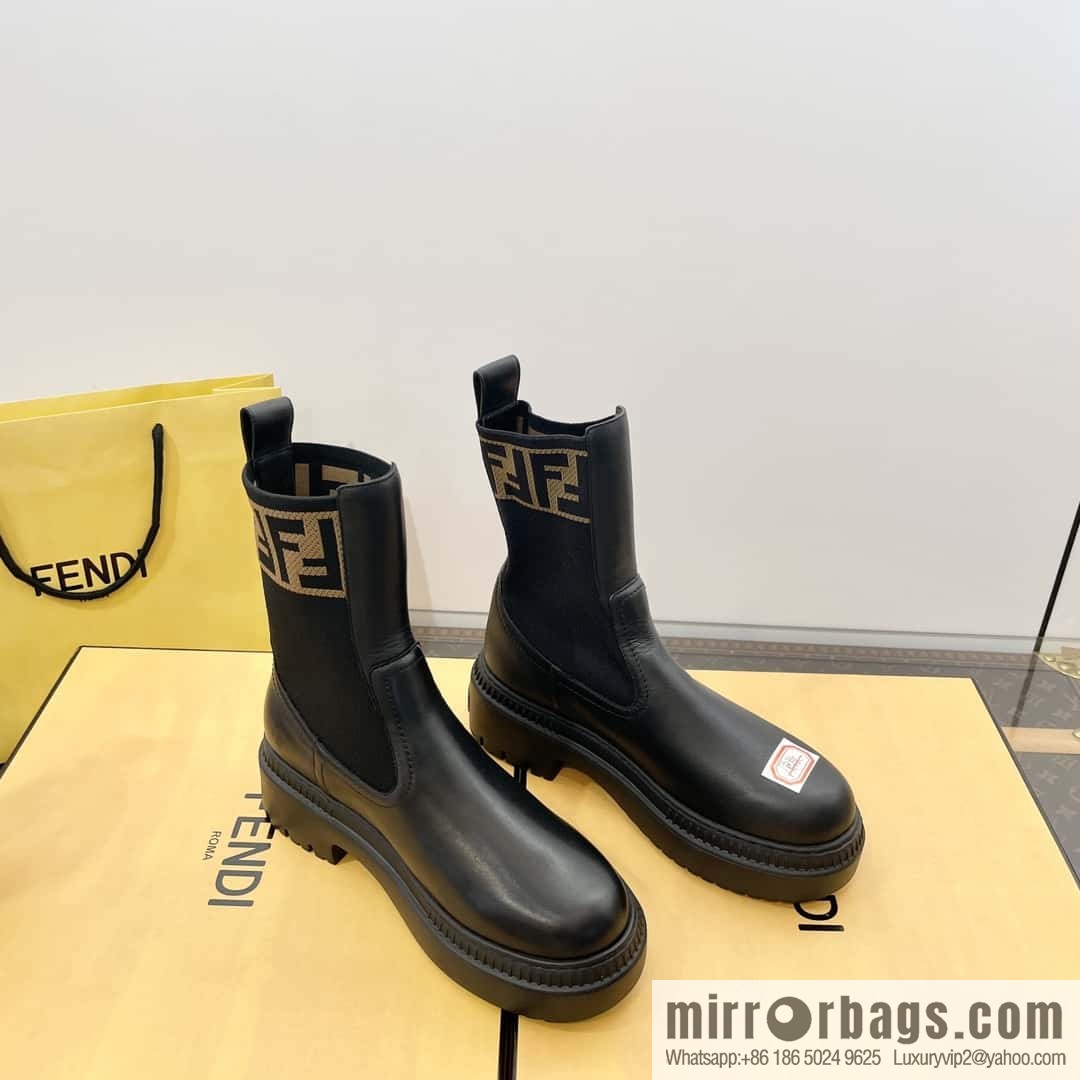 FENDI Fendi Knitted stretch, locomotive Martin socks boots