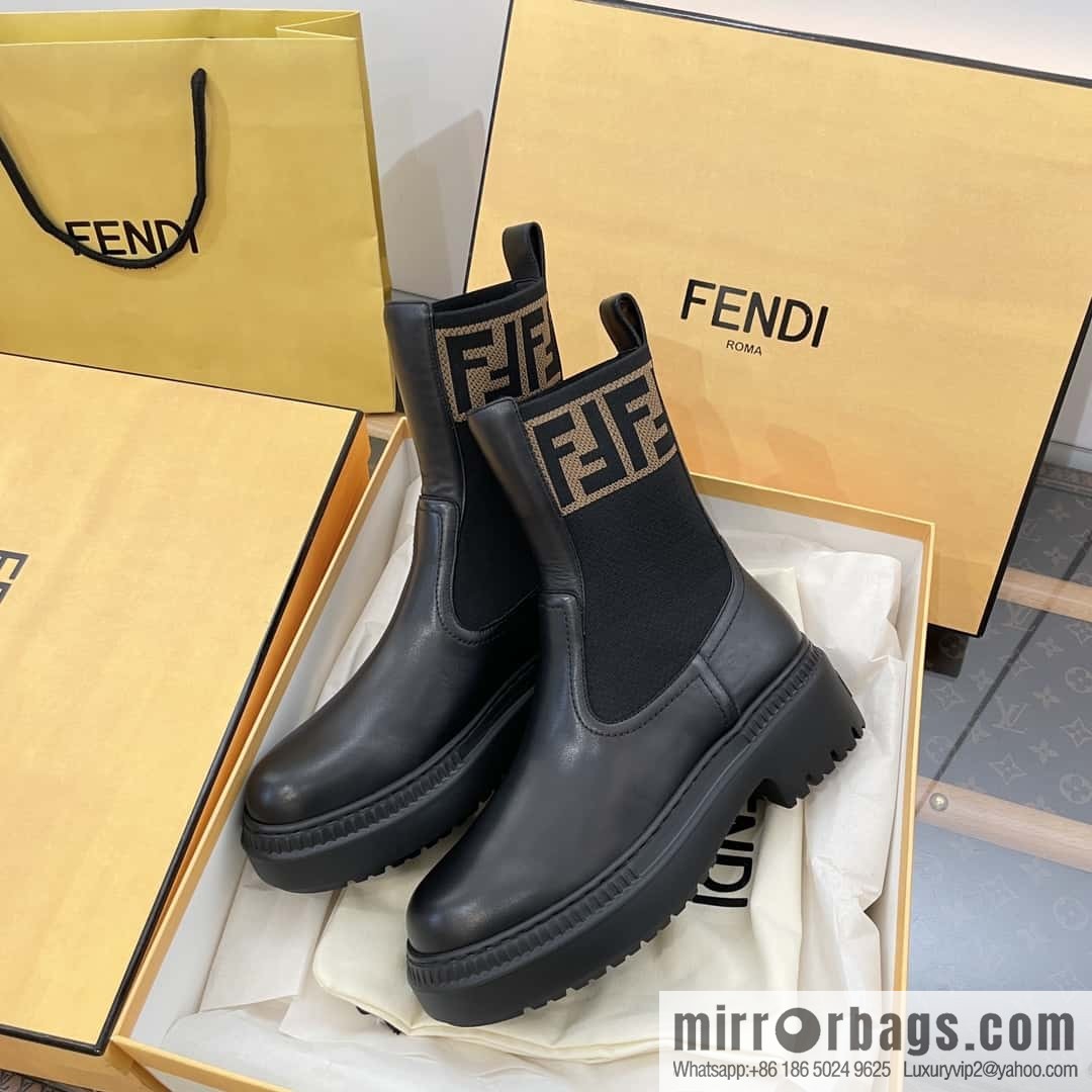 FENDI Fendi Knitted stretch, locomotive Martin socks boots