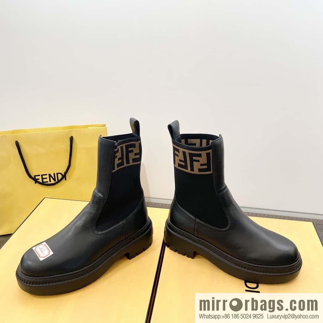FENDI Fendi Knitted stretch, locomotive Martin socks boots