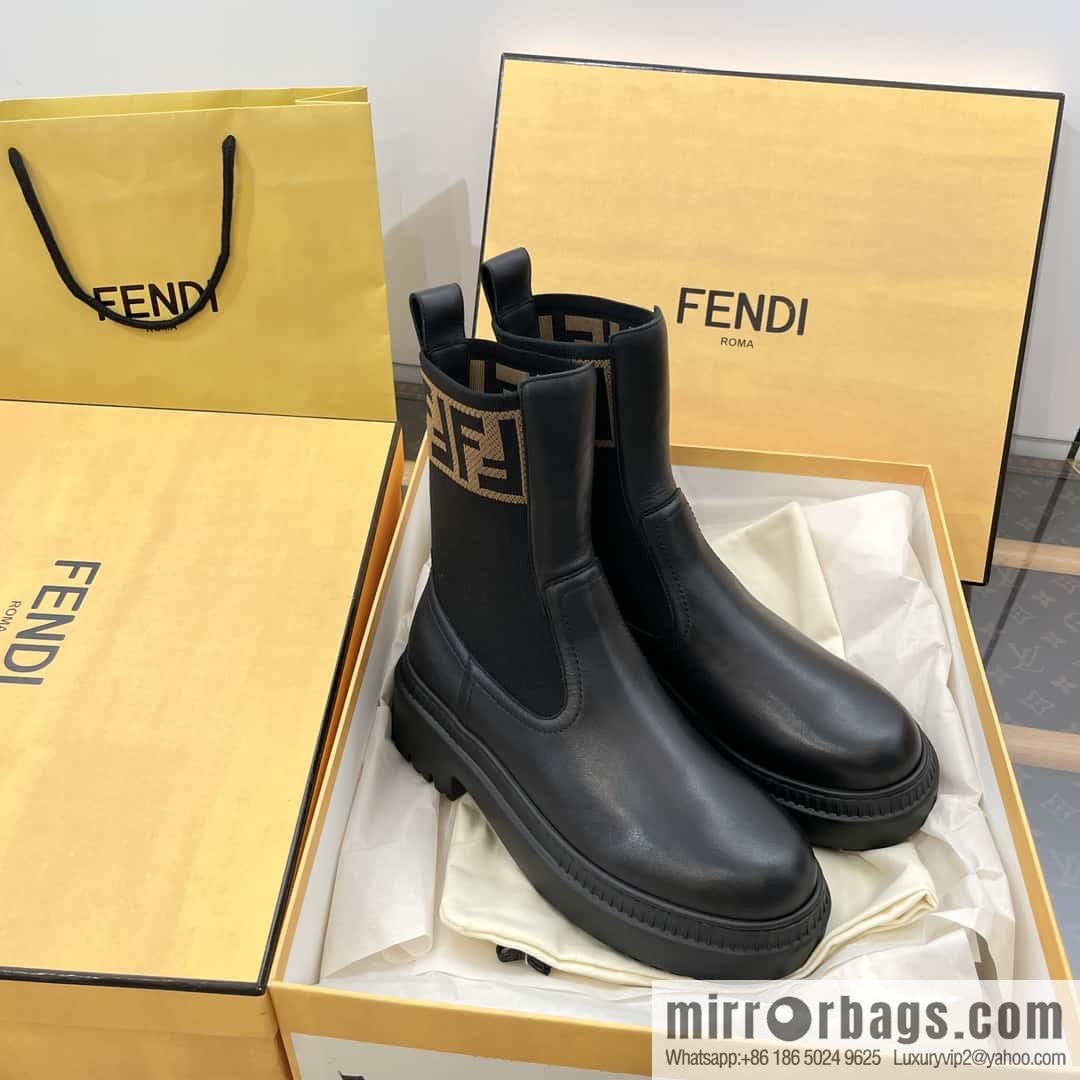 FENDI Fendi Knitted stretch, locomotive Martin socks boots