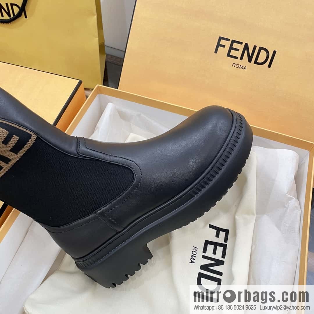 FENDI Fendi Knitted stretch, locomotive Martin socks boots
