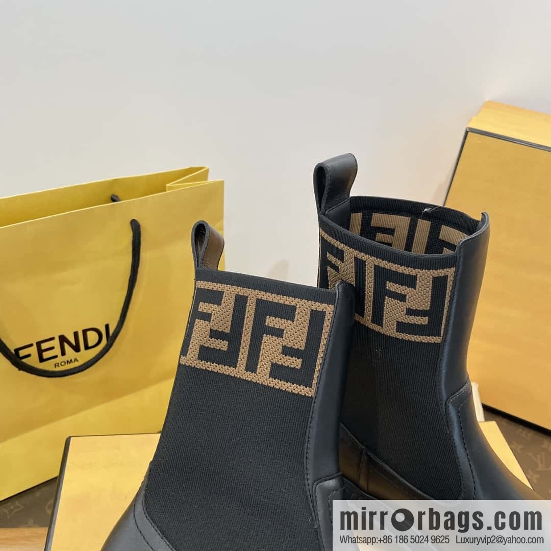 FENDI Fendi Knitted stretch, locomotive Martin socks boots