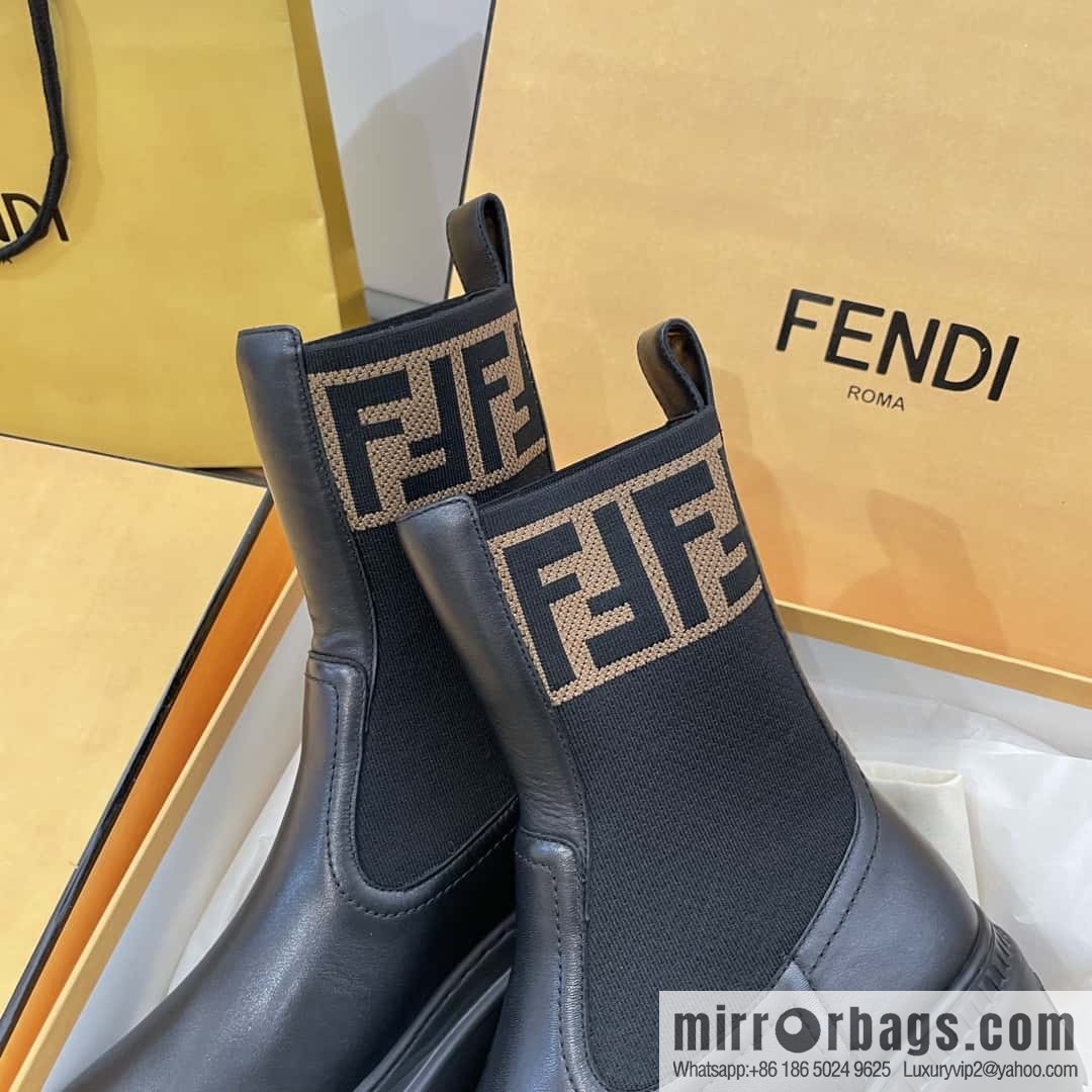 FENDI Fendi Knitted stretch, locomotive Martin socks boots