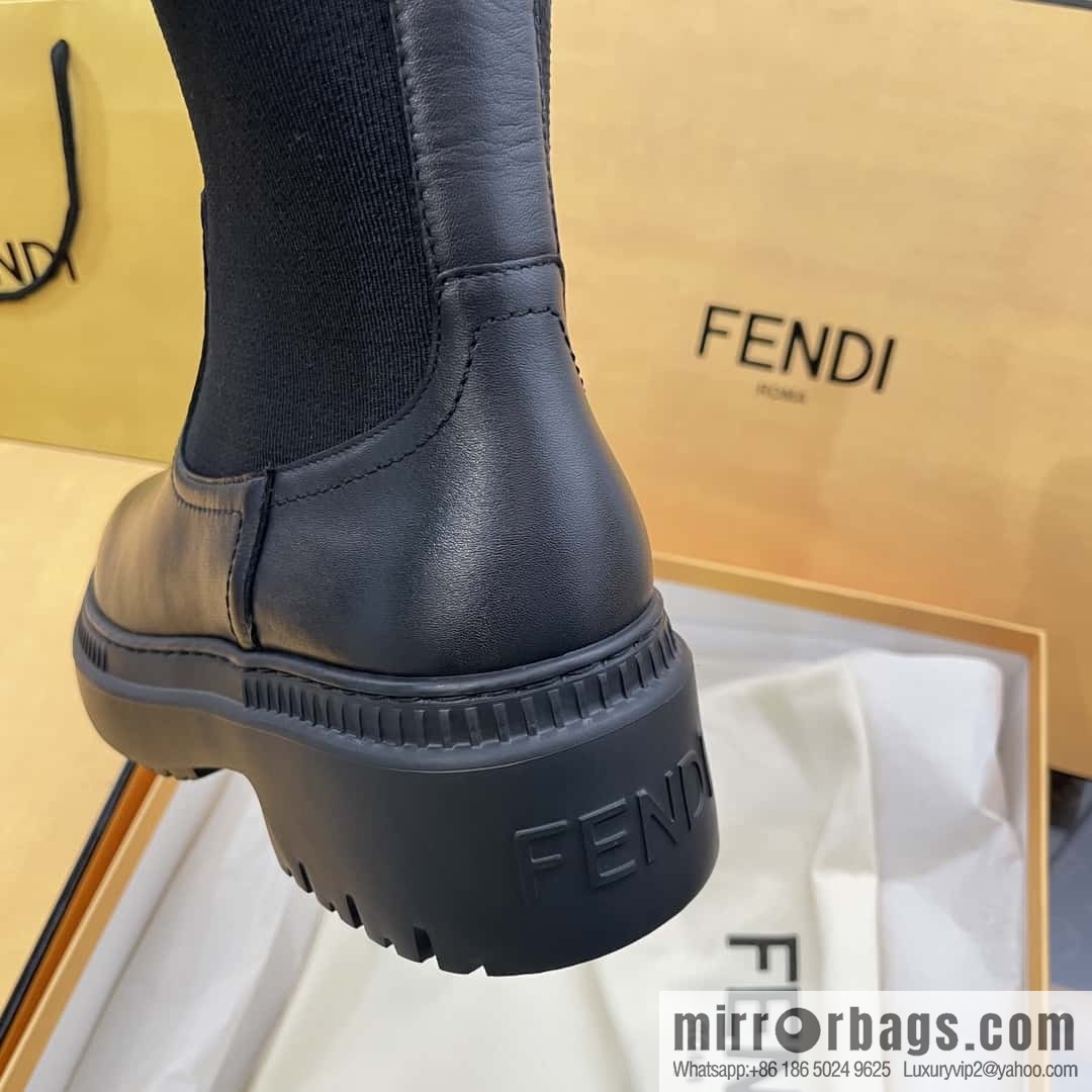 FENDI Fendi Knitted stretch, locomotive Martin socks boots