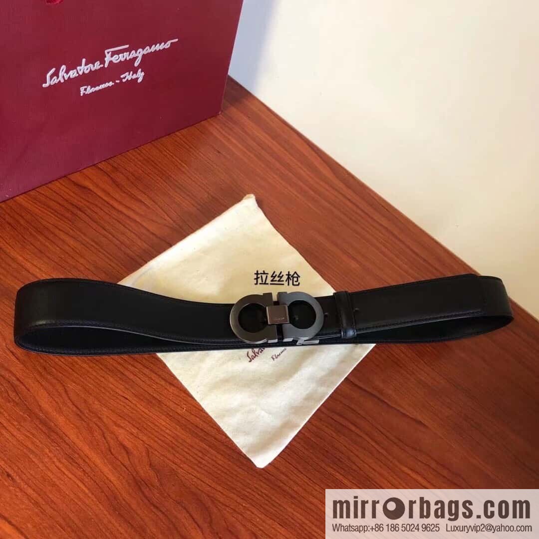 Ferragamo Ferragamo, Men's Cowhide Double Sided Available Belt 3.5cm
