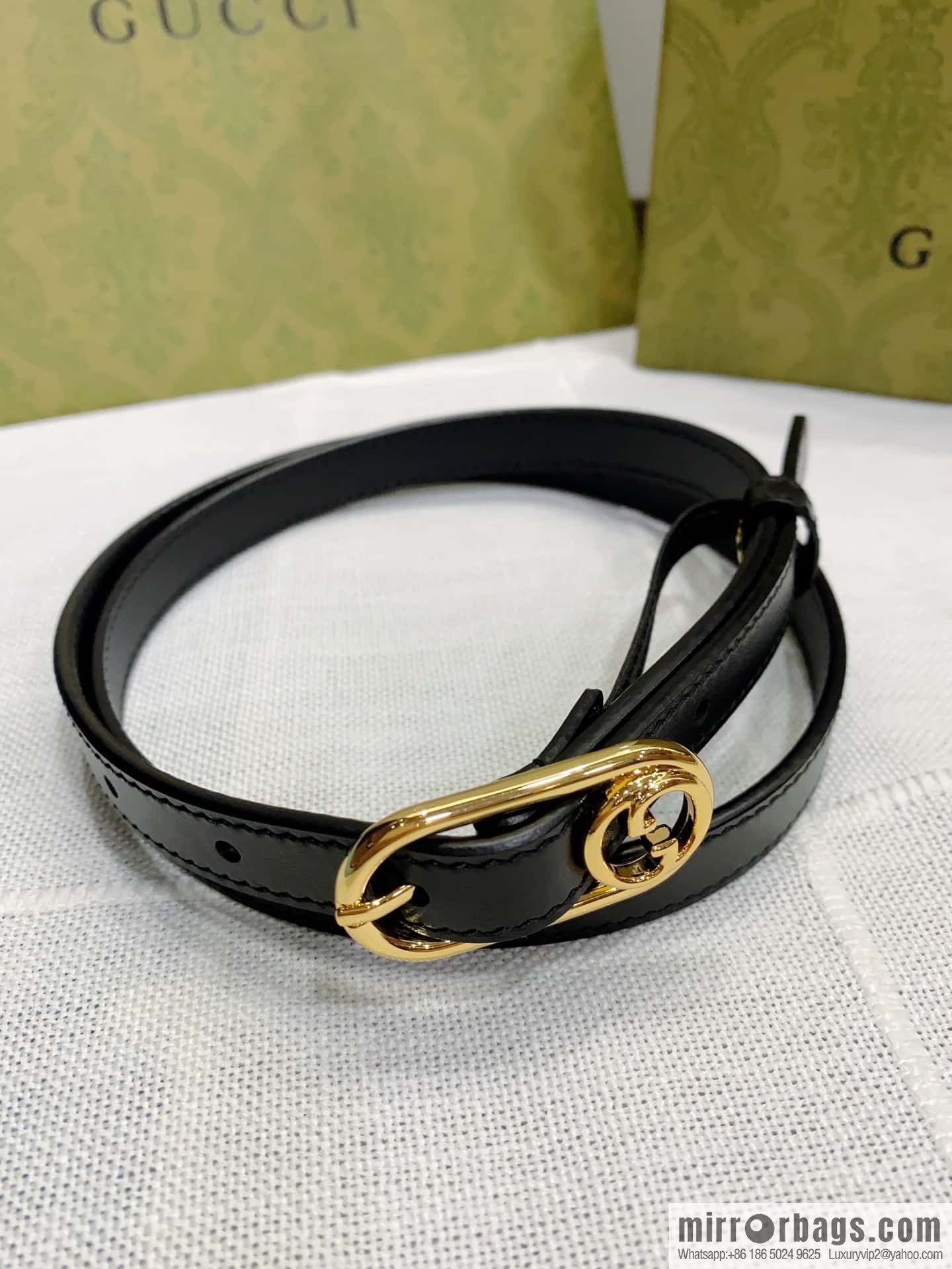 GUCCI slim version, boutique small belt 1.5cm