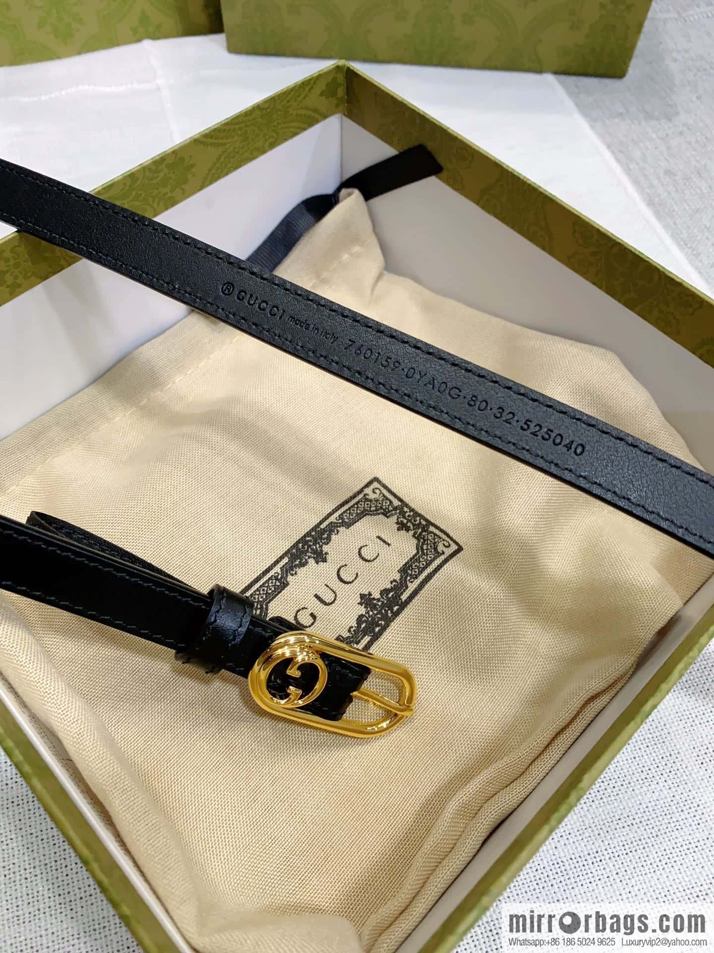 GUCCI slim version, boutique small belt 1.5cm