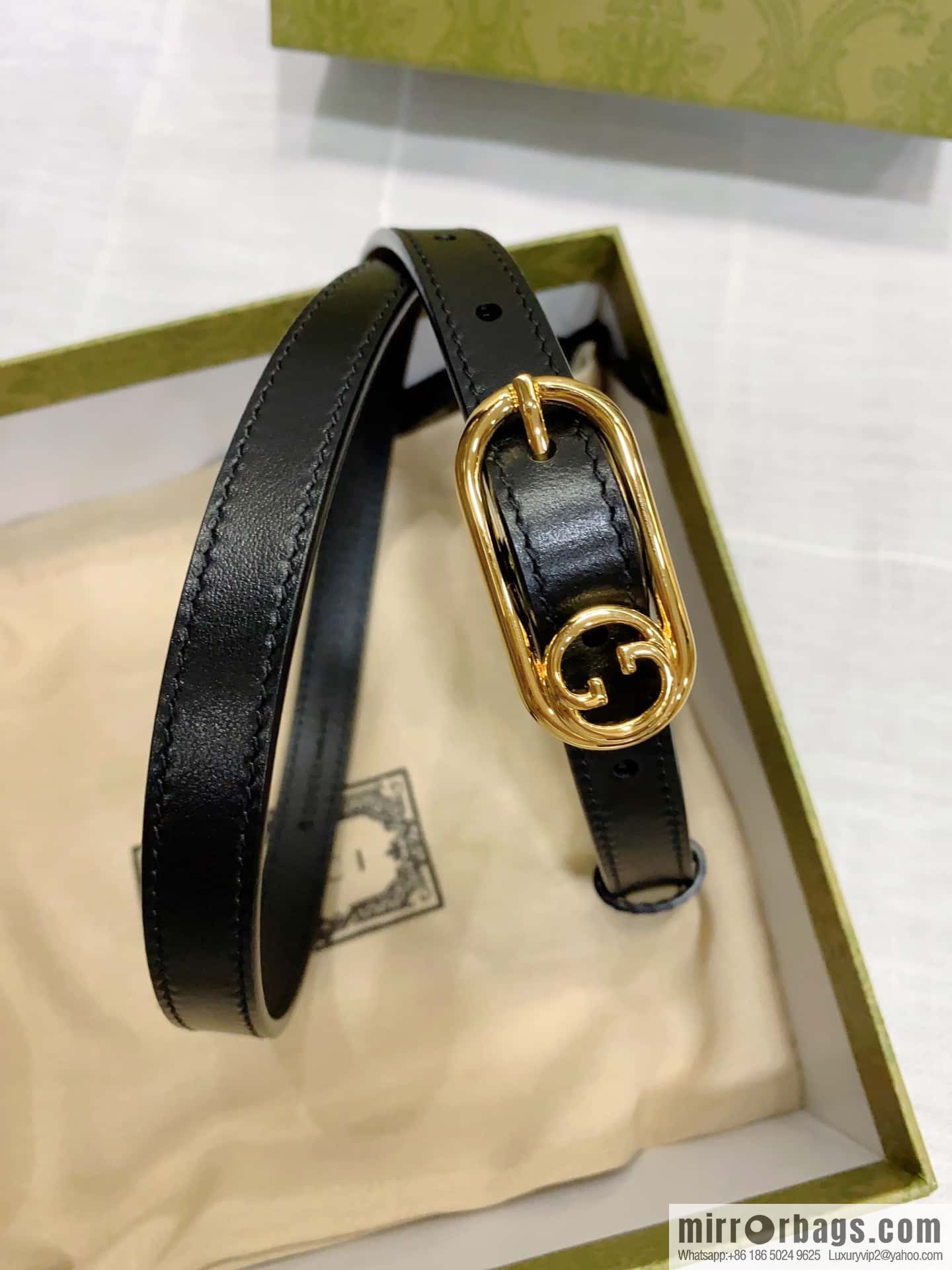GUCCI slim version, boutique small belt 1.5cm