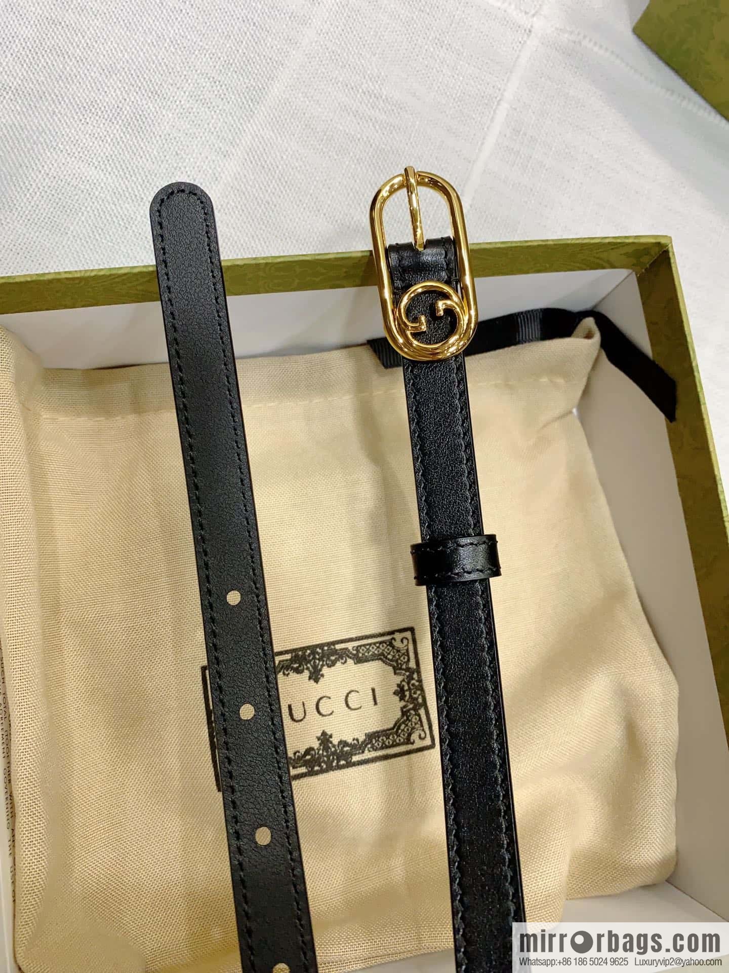 GUCCI slim version, boutique small belt 1.5cm