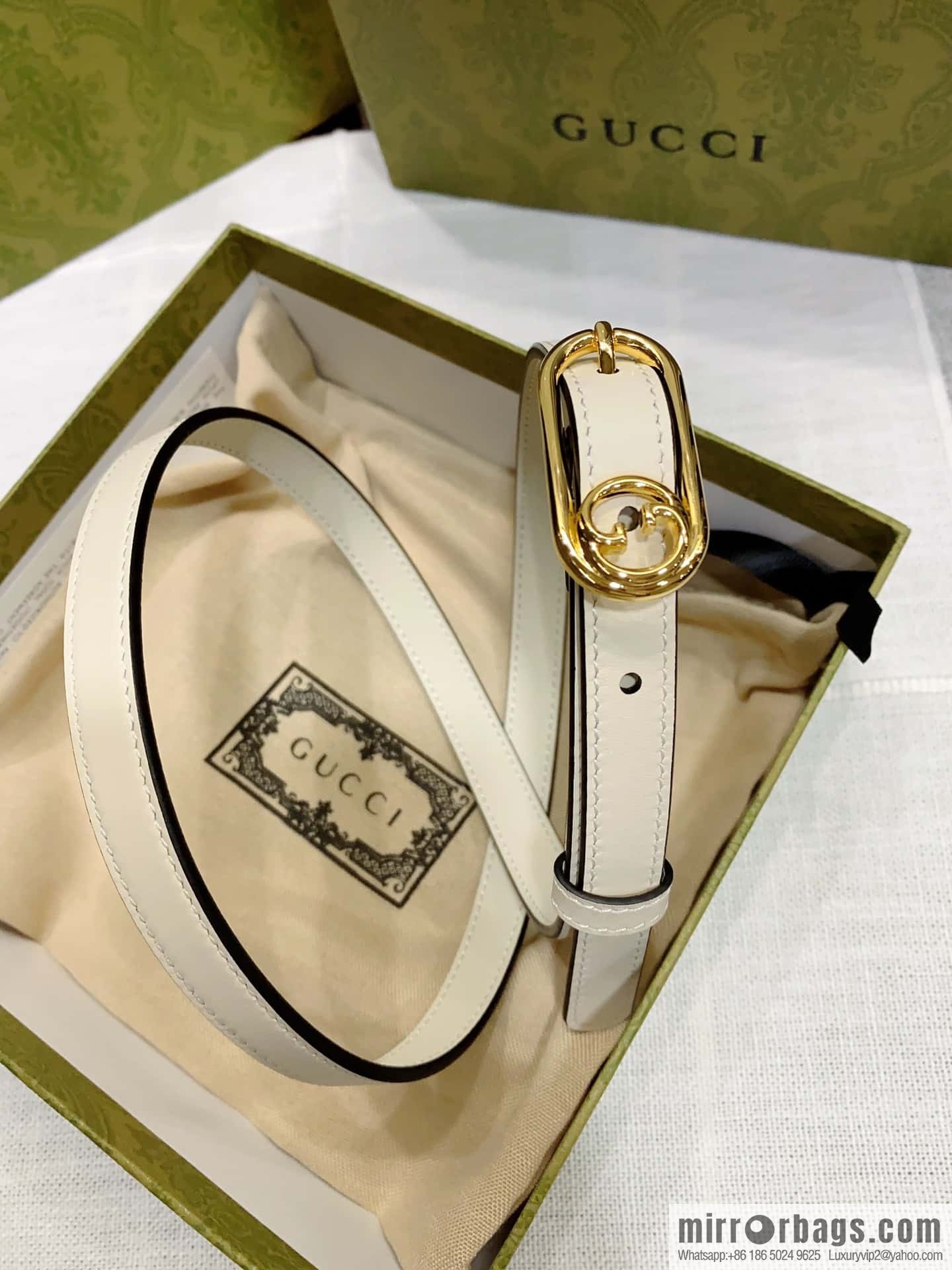 GUCCI slim version, boutique small belt 1.5cm