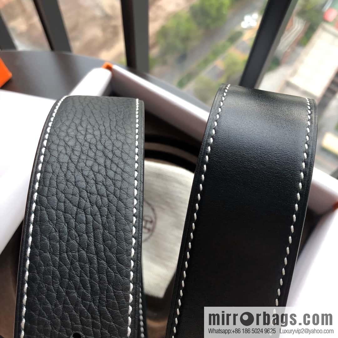 Hermes Hermes, stainless steel pattern buckle, imported selected high-quality leather belt 3.8cm