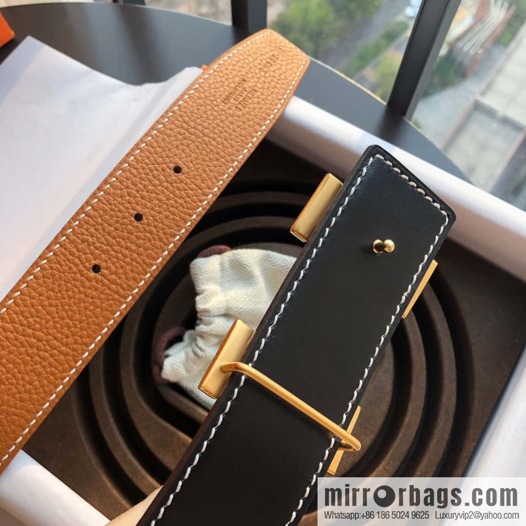 Hermes Hermes, stainless steel pattern buckle, imported selected high-quality leather belt 3.8cm