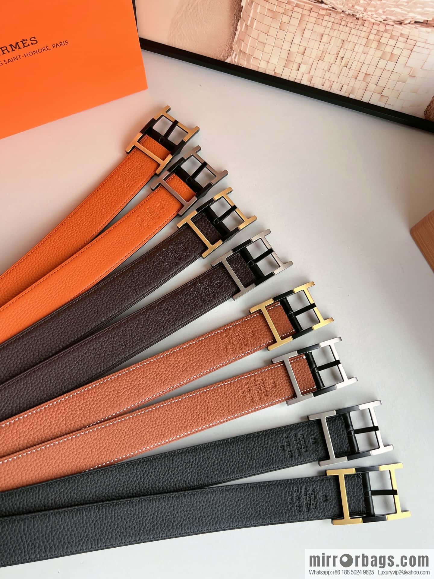Hermes Nathan 32 PVD Double Sided Belt 32mm