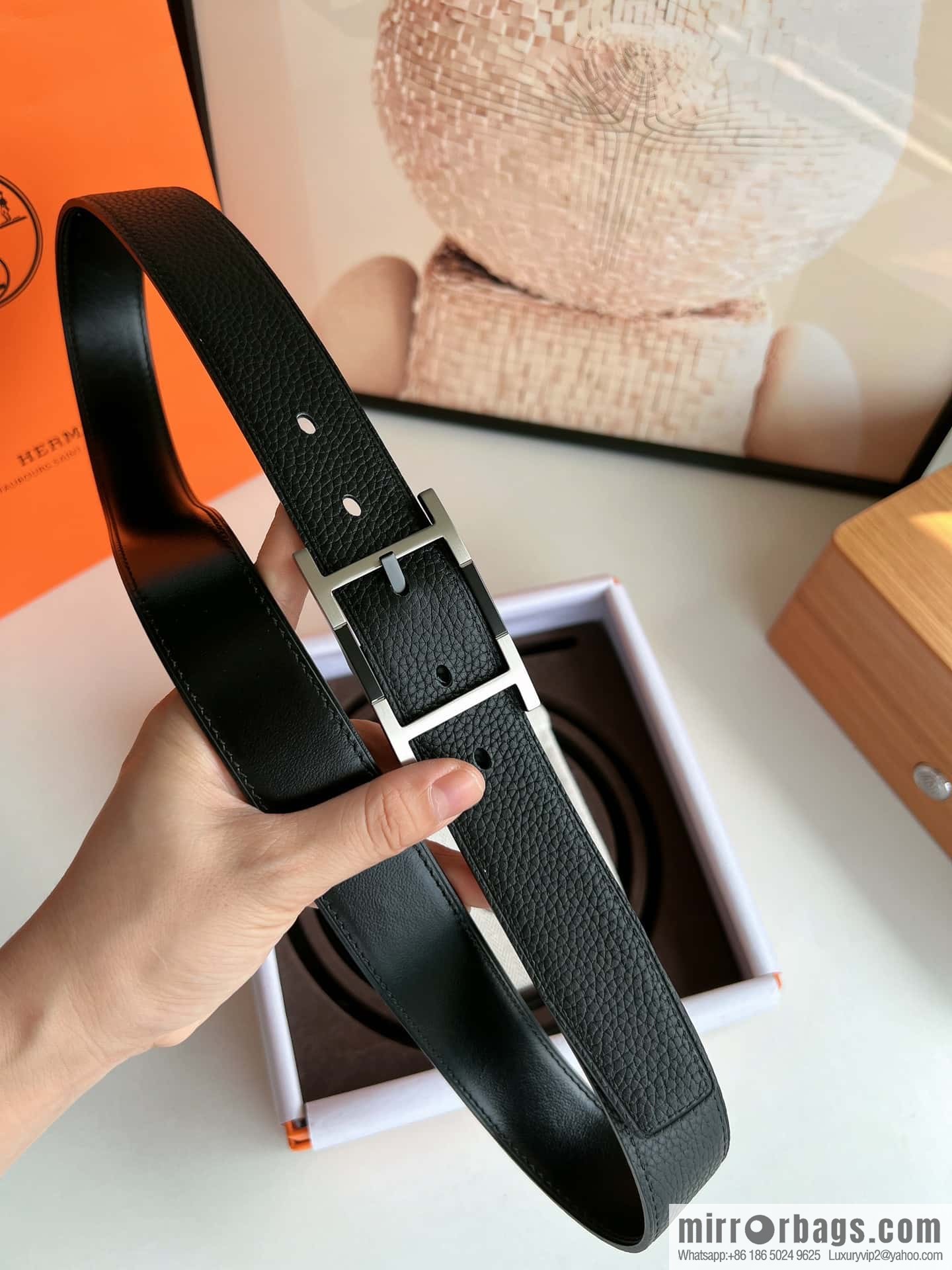 Hermes Nathan 32 PVD Double Sided Belt 32mm