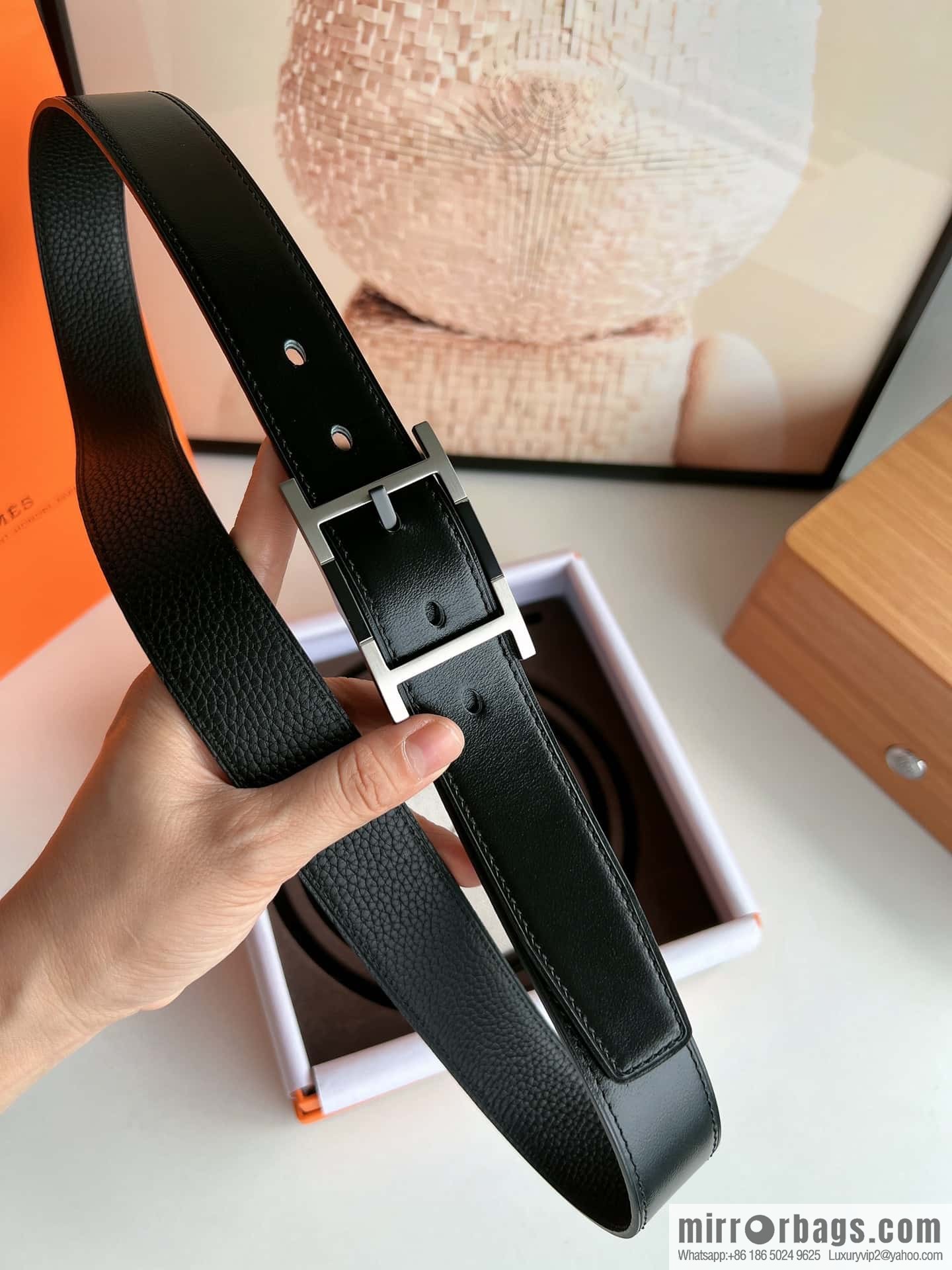 Hermes Nathan 32 PVD Double Sided Belt 32mm