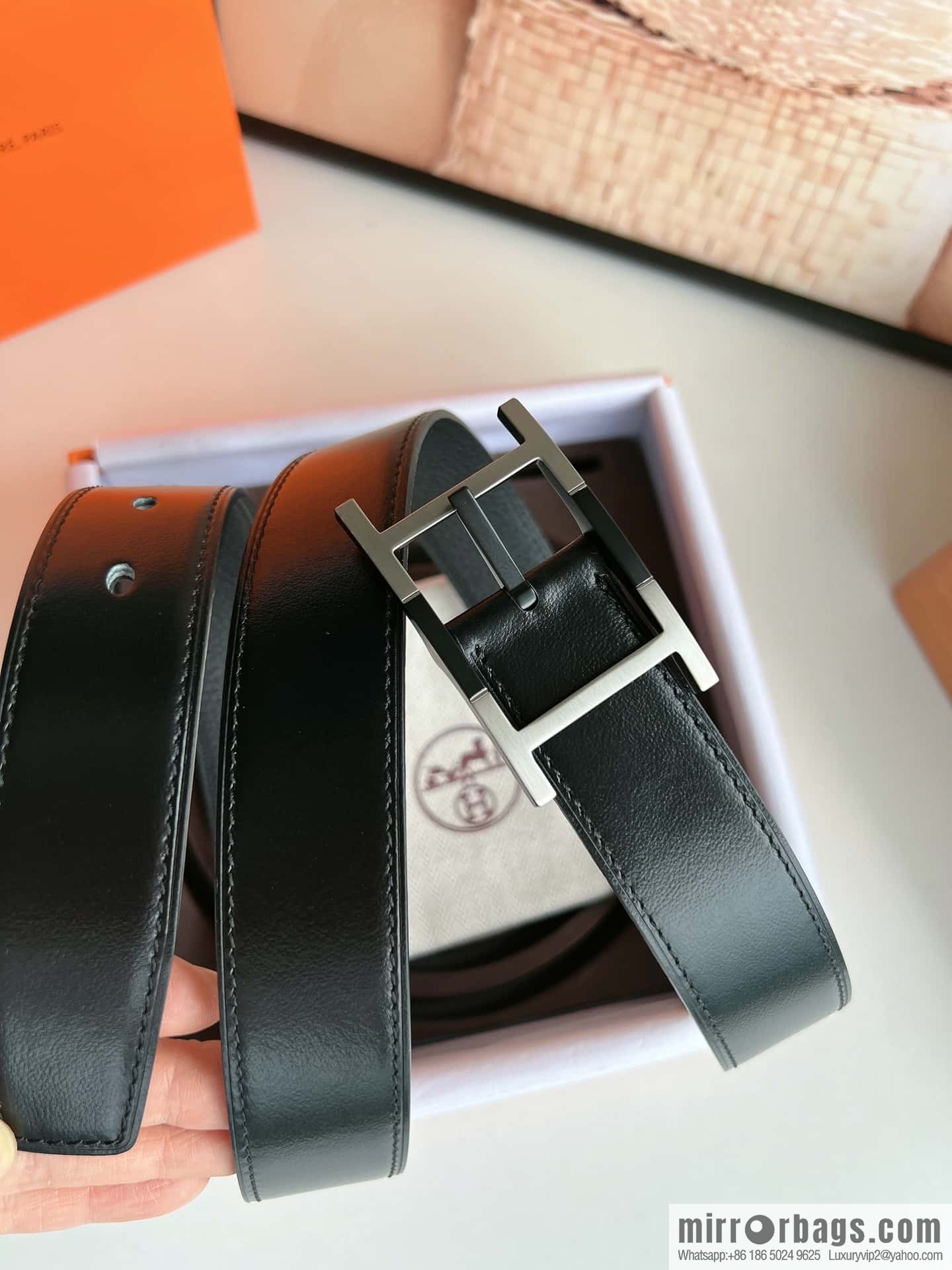 Hermes Nathan 32 PVD Double Sided Belt 32mm