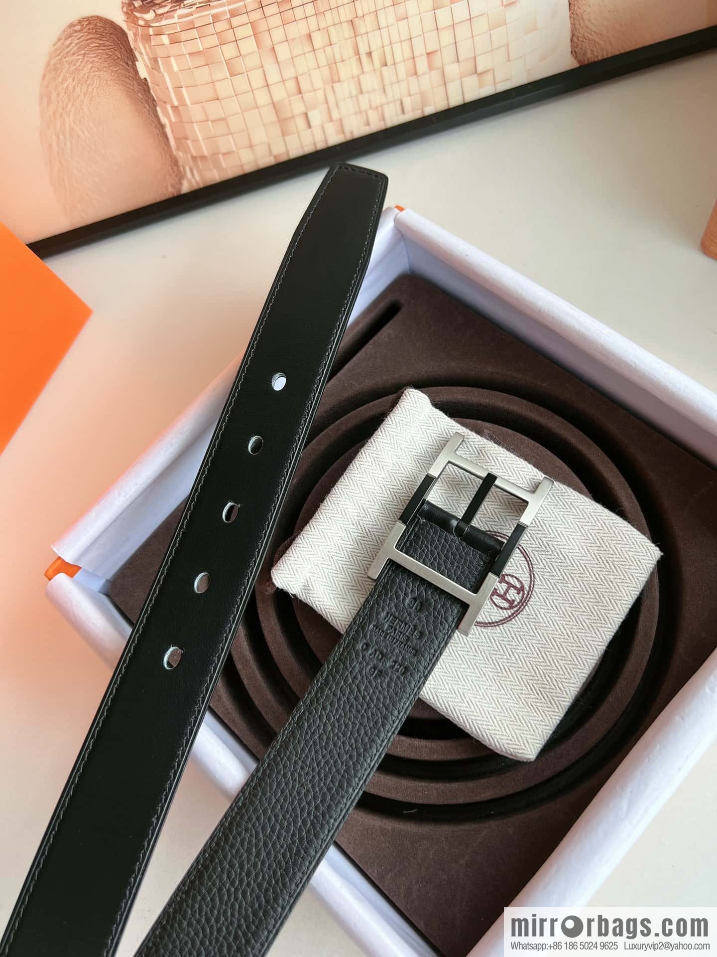 Hermes Nathan 32 PVD Double Sided Belt 32mm